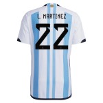 Lautaro Martínez #22 Argentinien Heimtrikot Weltmeisterschaft 2022