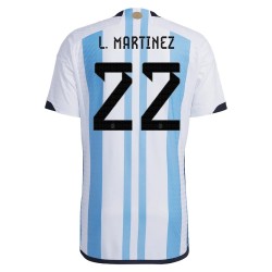 Lautaro Martínez #22 Argentinien Heimtrikot Weltmeisterschaft 2022