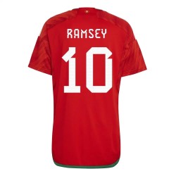 Aaron Ramsey #10 Wales Heimtrikot Weltmeisterschaft 2022