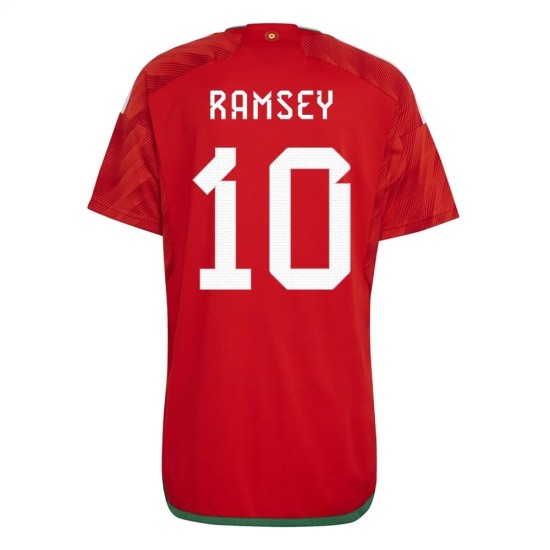 Aaron Ramsey #10 Wales Heimtrikot Weltmeisterschaft 2022 Aaron Ramsey #10 Wales Heimtrikot Weltmeisterschaft 2022