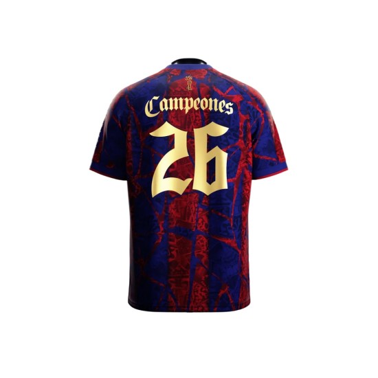 Kinder FC Barcelona 2026 Spanischer-Meister-T-Shirt - Rot