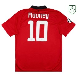 Herren Manchester United 2013/14 CL Heim Retro Shirt Rooney #10