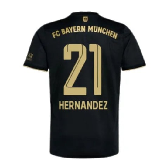 Kinder L.HERNANDEZ Bayern München 2021/22 Auswärtstrikot