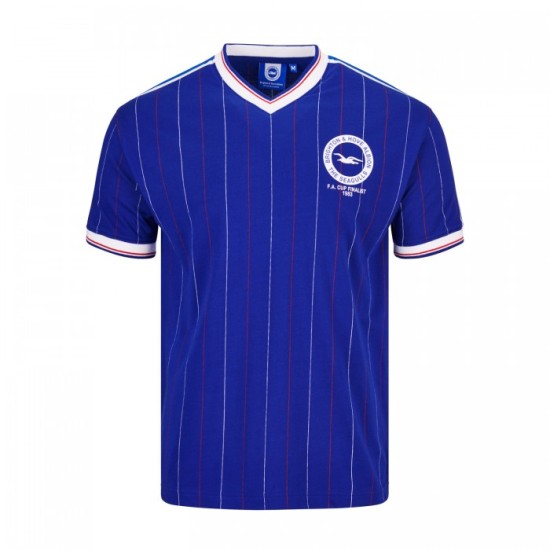 Herren Brighton & Hove Albion 1983 Heim Retro FA Cup Finalisten Trikot