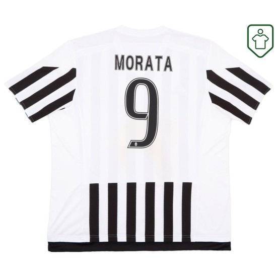 Herren Juventus 2015/16 Heim-Retro-Trikot Morata #9