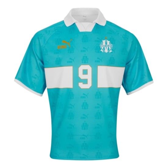 Damen OM Retro King Trikot #9 - Blau