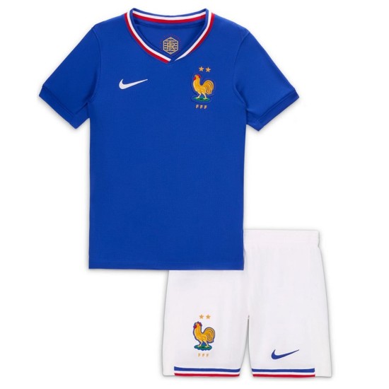 Kinder Frankreich Heimtrikot+Kurze Hosen EURO 2024