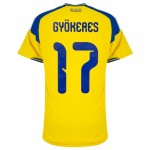 Herren Schweden 2026 Heim Authentic World Cup Trikot GYÖKERES #17 Herren Schweden 2026 Heim Authentic World Cup Trikot GYÖKERES #17