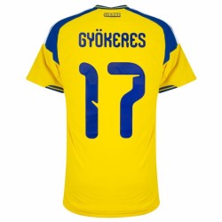 Herren Schweden 2026 Heim Authentic World Cup Trikot GYÖKERES #17