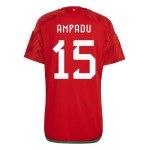 Ethan Ampadu #15 Wales Heimtrikot Weltmeisterschaft 2022