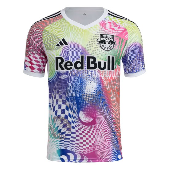 Herren New York Red Bulls 2025 Drittes Pre Match Shirt - Weiß Herren New York Red Bulls 2025 Drittes Pre Match Shirt - Weiß