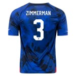 Walker Zimmerman #3 USMNT Auswärtstrikot Weltmeisterschaft 2022 Walker Zimmerman #3 USMNT Auswärtstrikot Weltmeisterschaft 2022
