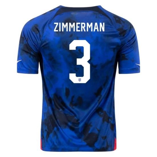 Walker Zimmerman #3 USMNT Auswärtstrikot Weltmeisterschaft 2022 Walker Zimmerman #3 USMNT Auswärtstrikot Weltmeisterschaft 2022