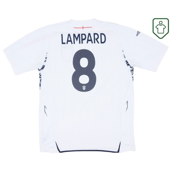 Männer England 2007/09 Heim Retro Shirt Lampard #8 Männer England 2007/09 Heim Retro Shirt Lampard #8