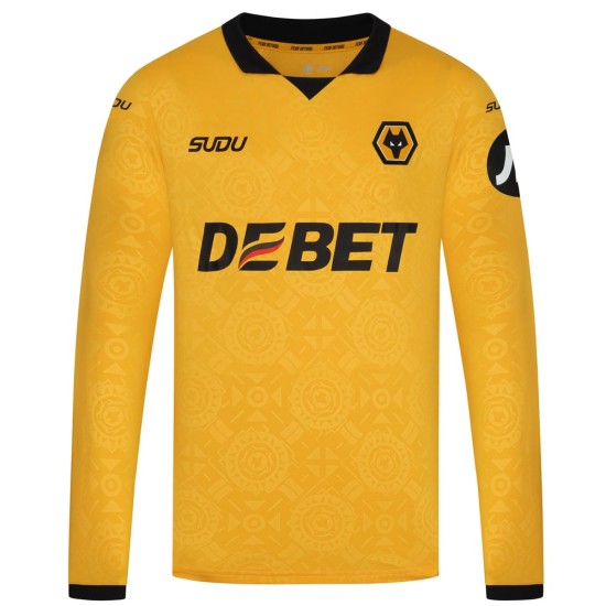 Kinderlangarmtrikot Wolverhampton Wanderers 2025/26 Heim