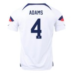 Tyler Adams #4 USMNT Heimtrikot Weltmeisterschaft 2022