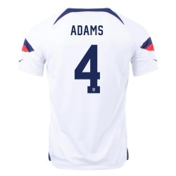 Tyler Adams #4 USMNT Heimtrikot Weltmeisterschaft 2022