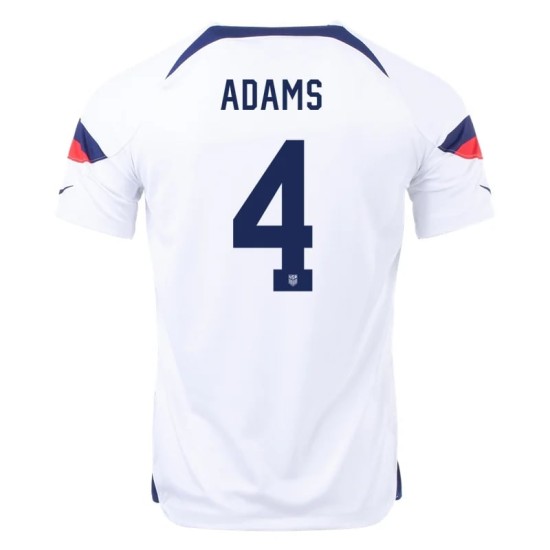 Tyler Adams #4 USMNT Heimtrikot Weltmeisterschaft 2022
