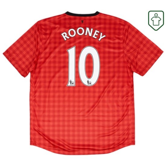 Herren Manchester United 2012/13 Heim Retro Shirt Rooney #10 Herren Manchester United 2012/13 Heim Retro Shirt Rooney #10