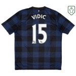 Herren Manchester United 2013/14 Auswärts Retro Shirt Vidic #15 Herren Manchester United 2013/14 Auswärts Retro Shirt Vidic #15