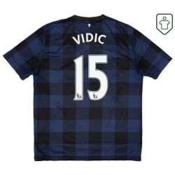 Herren Manchester United 2013/14 Auswärts Retro Shirt Vidic #15