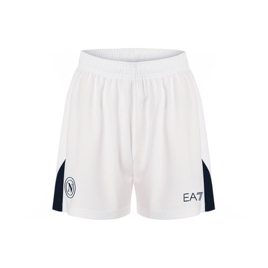 Herren Neapel 2024/25 Heim Shorts - Weiß/Marineblau