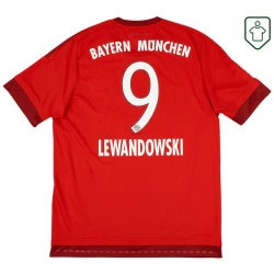 Herren Bayern München 2015/16 Heim-Retro-Trikot Lewandowski #9