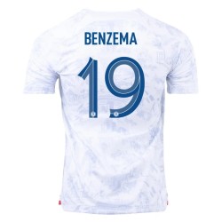 Karim Benzema #19 Frankreich Auswärtstrikot Weltmeisterschaft 2022