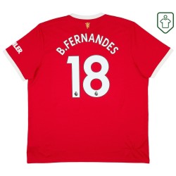Herren Manchester United 2021/22 Heim Retro Shirt B. Fernandes #18