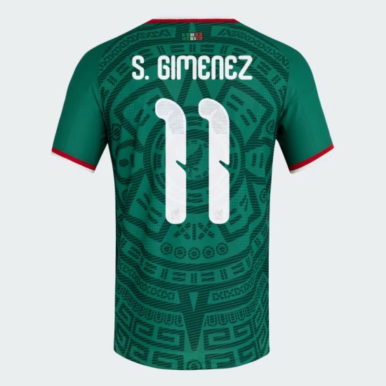 Kinder Mexiko 2026 Heim Authentisches WM-Trikot S. GIMENEZ #11 Kinder Mexiko 2026 Heim Authentisches WM-Trikot S. GIMENEZ #11