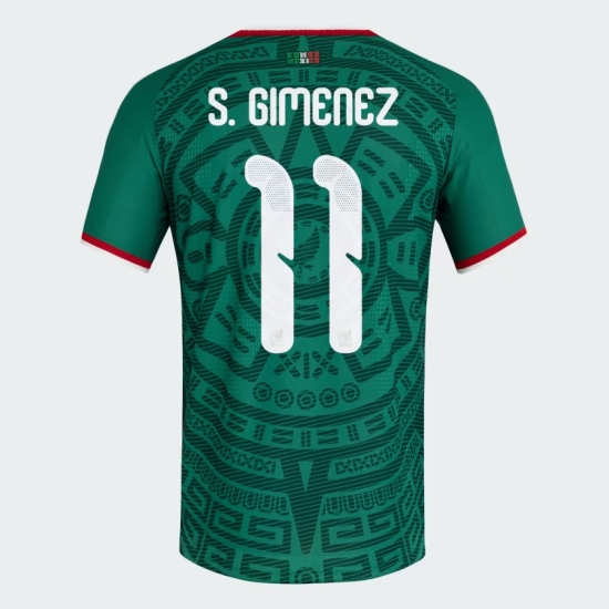 Kinder Mexiko 2026 Heim Authentisches WM-Trikot S. GIMENEZ #11