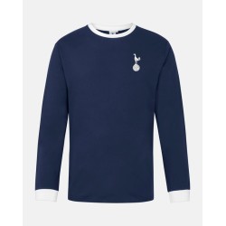 Kinder Tottenham Hotspur 1970 Auswärts Retro Langarmtrikot