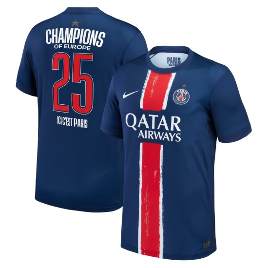 Kinder PSG 2024/25 Heim Sammlertrikot – Champions of Europe 2025