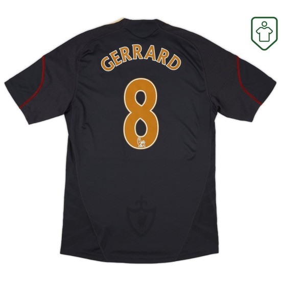 Herren Liverpool 2009/10 Auswärts Retro Shirt Gerrard #8