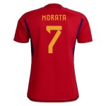 Álvaro Morata #7 Spanien Heimtrikot Weltmeisterschaft 2022 Álvaro Morata #7 Spanien Heimtrikot Weltmeisterschaft 2022