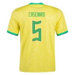 Casemiro #5 Brasilien Heimtrikot Weltmeisterschaft 2022