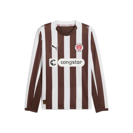 Herren FC St. Pauli 2025/26 Heimtrikot mit langen Ärmeln
