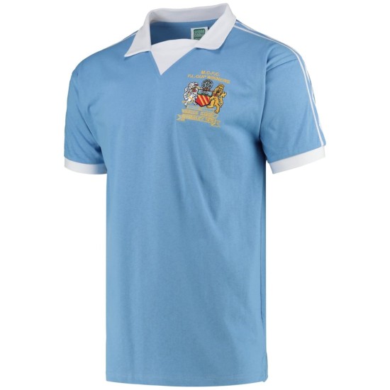 Herren Manchester City 1976 League Cup Sieger Retro Shirt