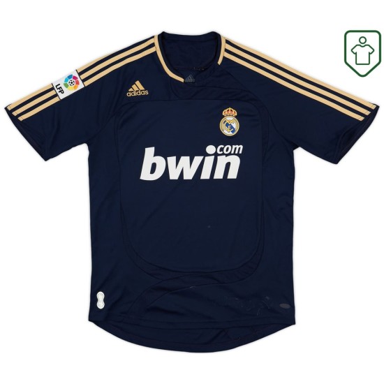 Herren Real Madrid Auswärts-Retro-Trikot 2007/08 Schwarz Herren Real Madrid Auswärts-Retro-Trikot 2007/08 Schwarz