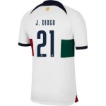 Diogo Jota #21 Portugal Auswärtstrikot Weltmeisterschaft 2022