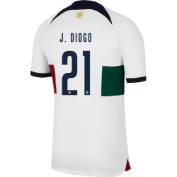 Diogo Jota #21 Portugal Auswärtstrikot Weltmeisterschaft 2022