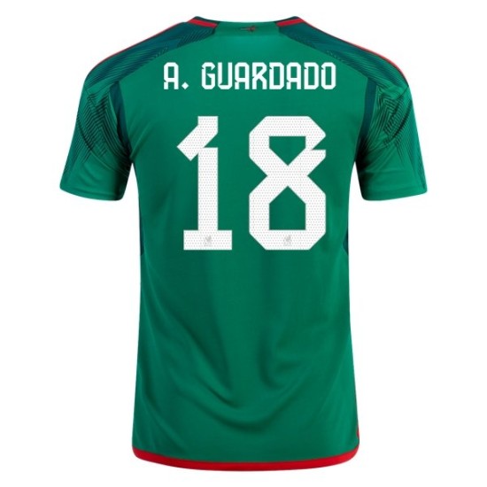 Andrés Guardado #18 Mexiko Heimtrikot Weltmeisterschaft 2022 Andrés Guardado #18 Mexiko Heimtrikot Weltmeisterschaft 2022
