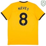 Herren Wolverhampton Wanderers 2018/19 Heim Retro Shirt Neves #8