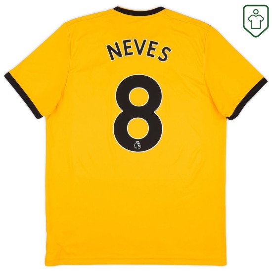 Herren Wolverhampton Wanderers 2018/19 Heim Retro Shirt Neves #8