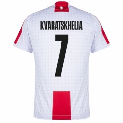 Khvicha Kvaratskhelia #7 Georgien Heimtrikot EURO 2024