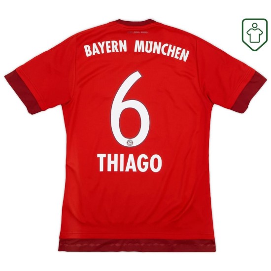 Herren Bayern München 2015/16 Heim-Retro-Trikot Thiago #6 Herren Bayern München 2015/16 Heim-Retro-Trikot Thiago #6