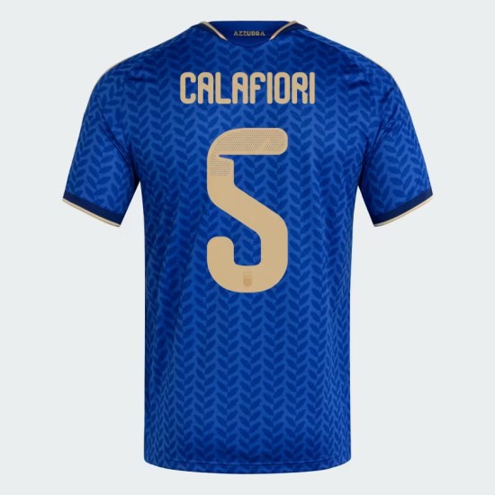 Herren Italien 2026 Heim Authentisches WM-Trikot CALAFIORI #5