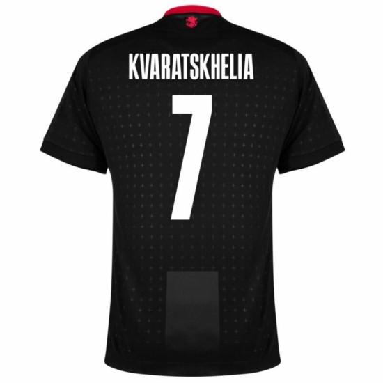 Khvicha Kvaratskhelia #7 Georgien Auswärtstrikot EURO 2024