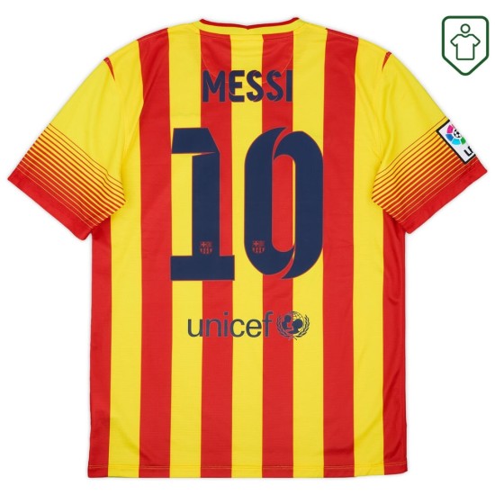 Herren FC Barcelona Auswärts-Retro-Trikot 2013/15 Messi #10 Herren FC Barcelona Auswärts-Retro-Trikot 2013/15 Messi #10