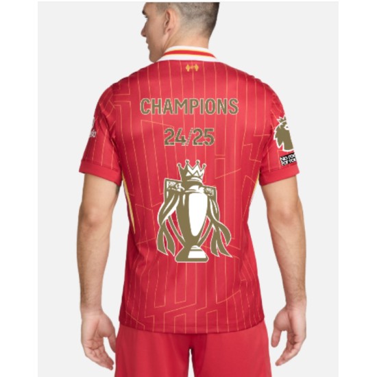 Herren Liverpool 2024/25 Heim LFC Champions Trikot & Goldene Trophäe